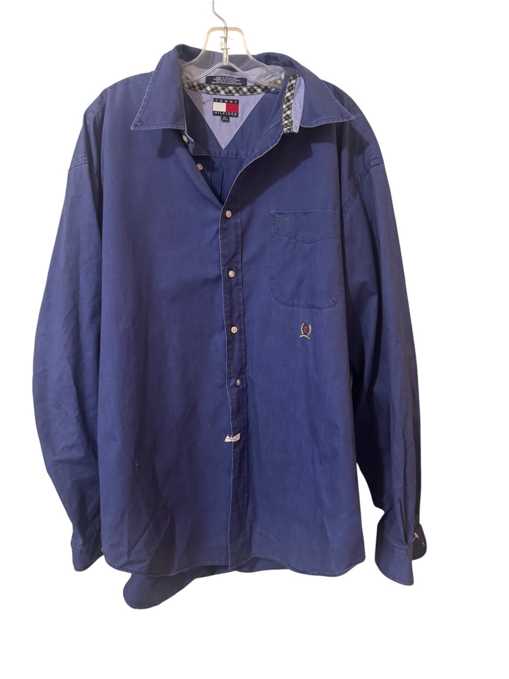 Tommy Hilfiger Men's Navy Button-Down Shirt size XL